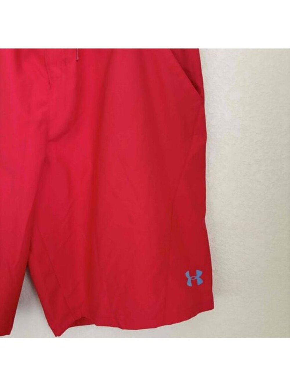 Under Armour Heatgear Mens Red Drawstring Logo Boardshorts Size 38 Summer Casual - Picture 3 of 10